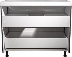 Stella Polare Тумба под раковину Борнео 100 Люкс графит матовый – фотография-5